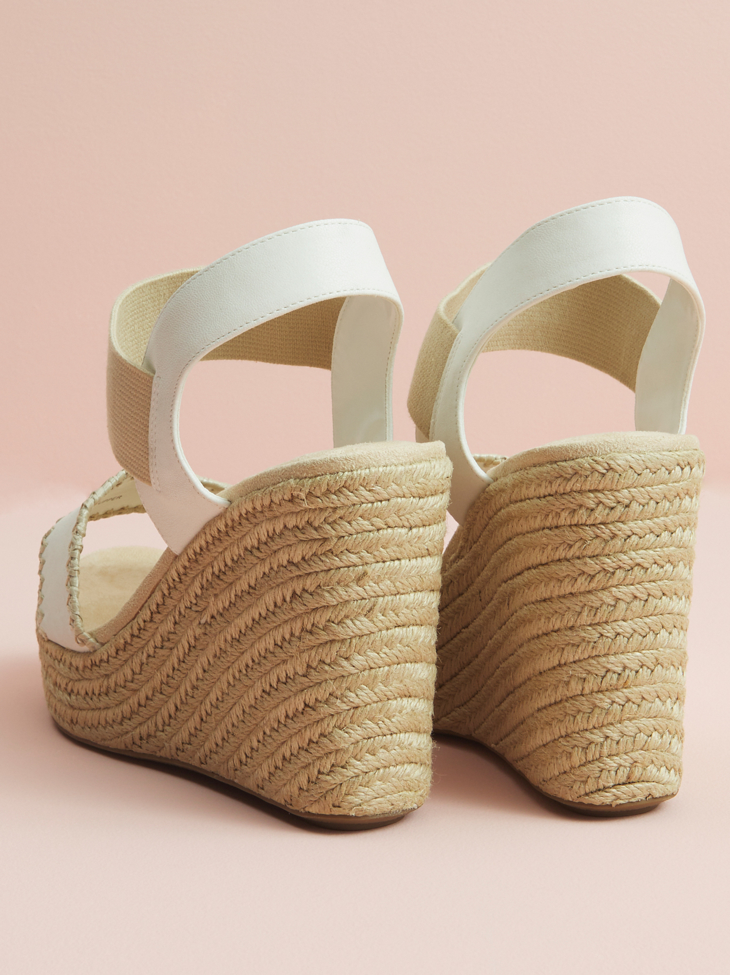 Elyza Wide Width Wedges in White Arula