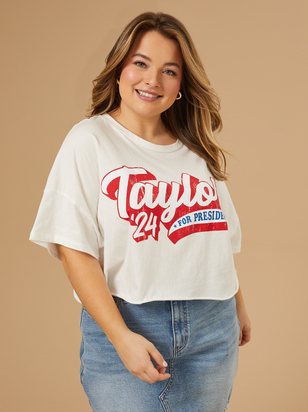Taylor For President '24 Cropped Tee - ARULA