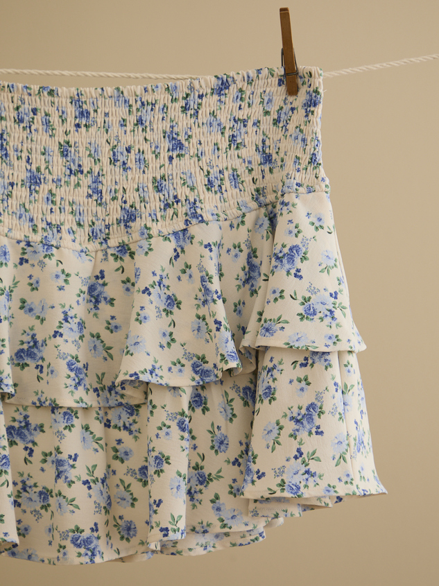 Gracelynn Smocked Floral Skort Detail 2 - ARULA