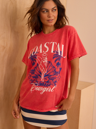 Coastal Cowgirl Oversized Tee - ARULA - 