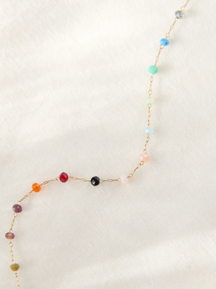 Multi-Color Glass Bead Necklace - ARULA - 
