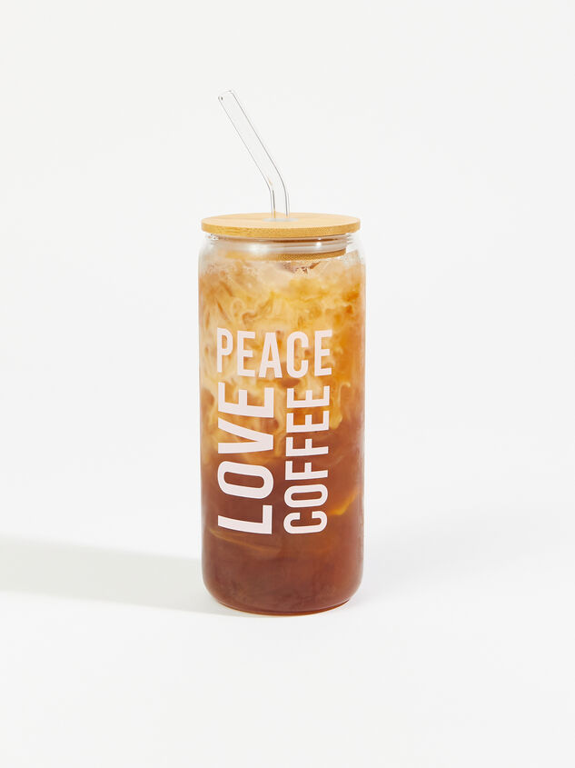 Peace Love Glass Coffee Cup - ARULA