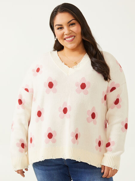 Varsity Flower Sweater - ARULA
