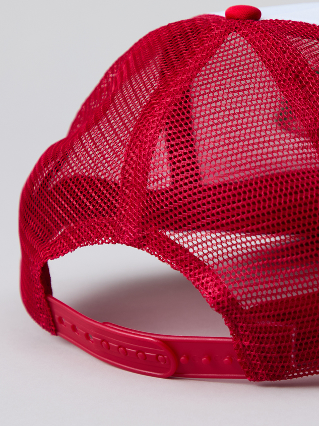 Tis So Sweet Strawberry Trucker Hat Detail 3 - ARULA