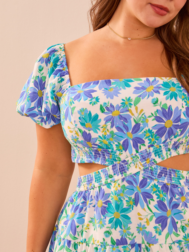 Coco Floral Mini Dress Detail 3 - ARULA