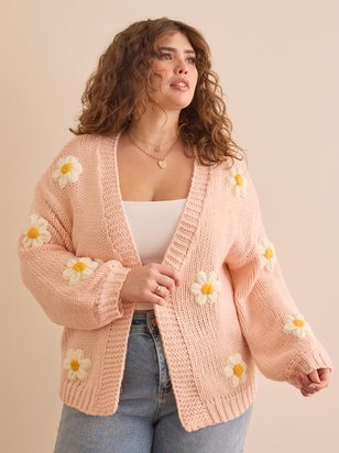 Clare Knit Flower Cardigan - ARULA