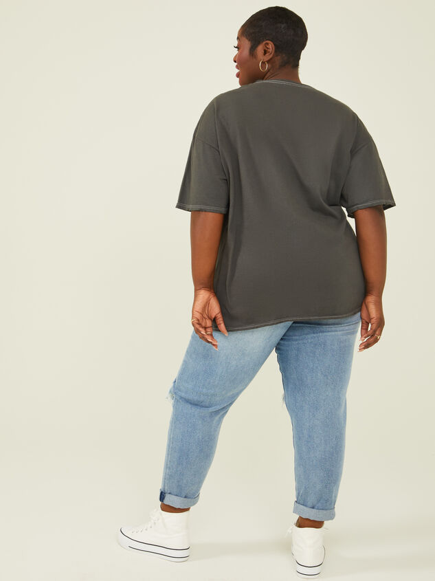 Nirvana Floral Smiley Tee Detail 3 - ARULA