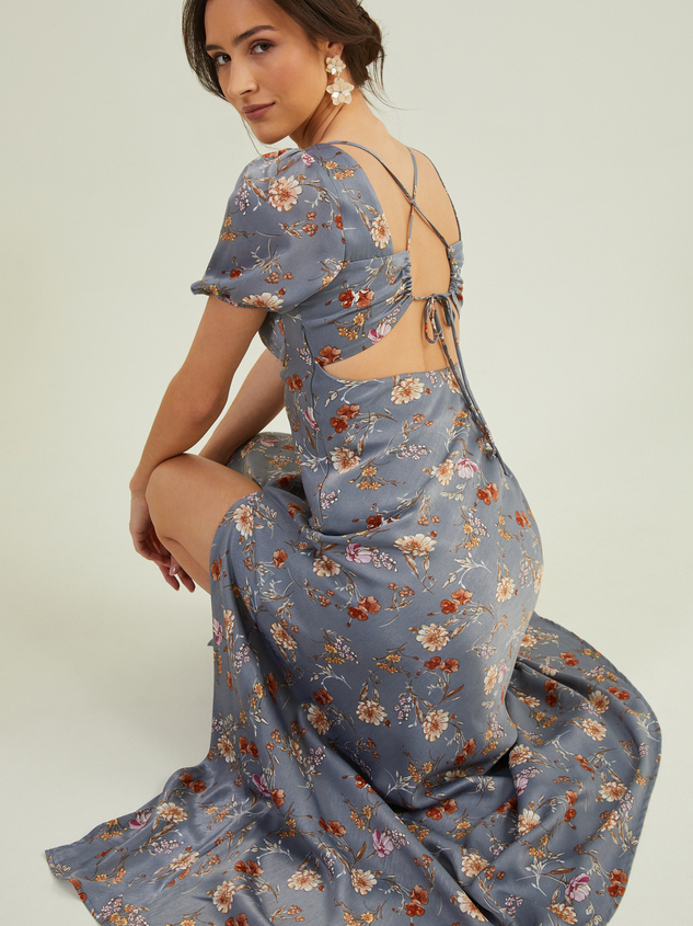 Renna Floral Puff Sleeve Dress - ARULA