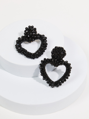 Beaded Heart Earrings - ARULA