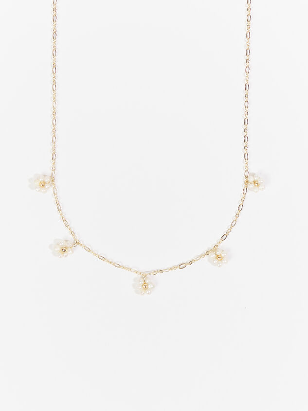 Pearl Daisy Necklace Detail 2 - ARULA