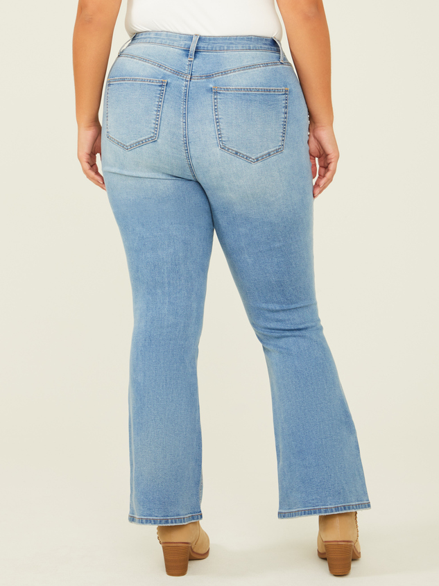 Piper Rhinestone Flare Jeans Detail 5 - ARULA