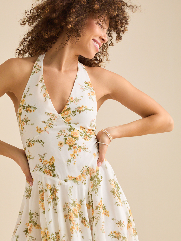 Liliana Floral Maxi Dress Detail 3 - ARULA