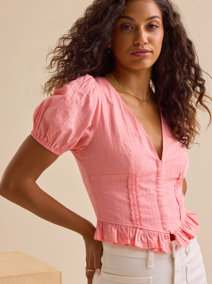 Kat Embroidered Corset Top - ARULA