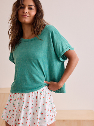 Relay Cropped Boxy Tee - ARULA - 