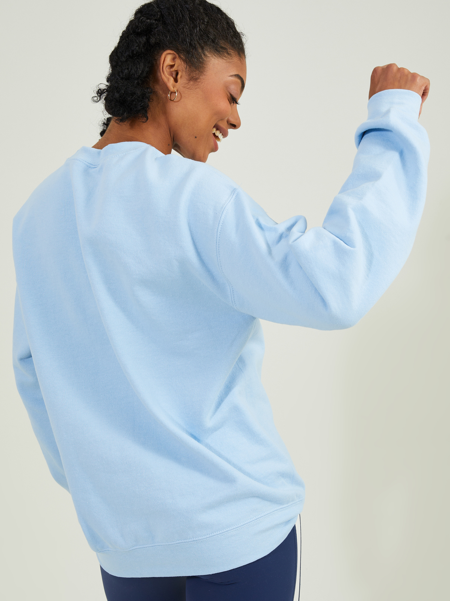 Light blue sales graphic sweatshirt