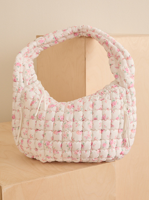 Proficient Floral Quilted Puffer Shoulder Bag - ARULA