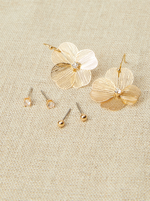 Flower Dangle Earring Set - ARULA