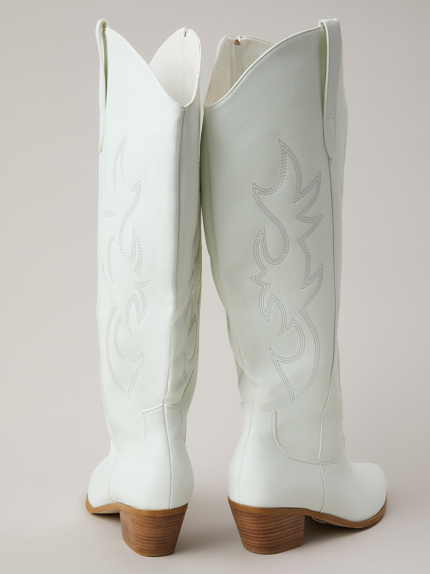 Urson Wide Width Calf Boots by Billini in White Arula