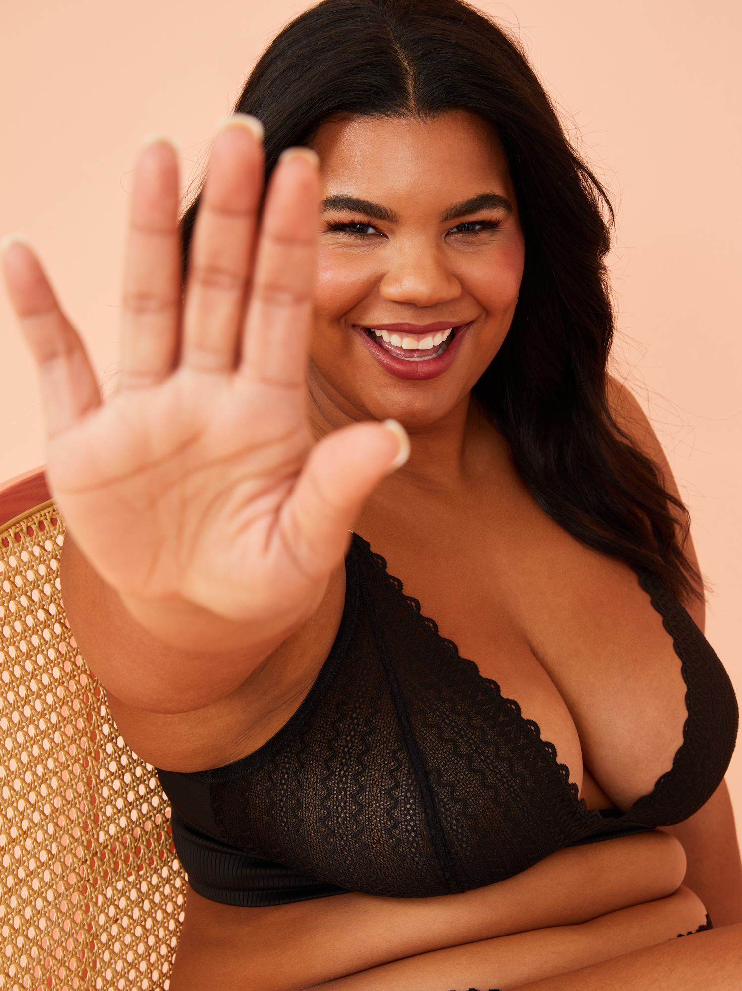 Triangle plus size hotsell bralette