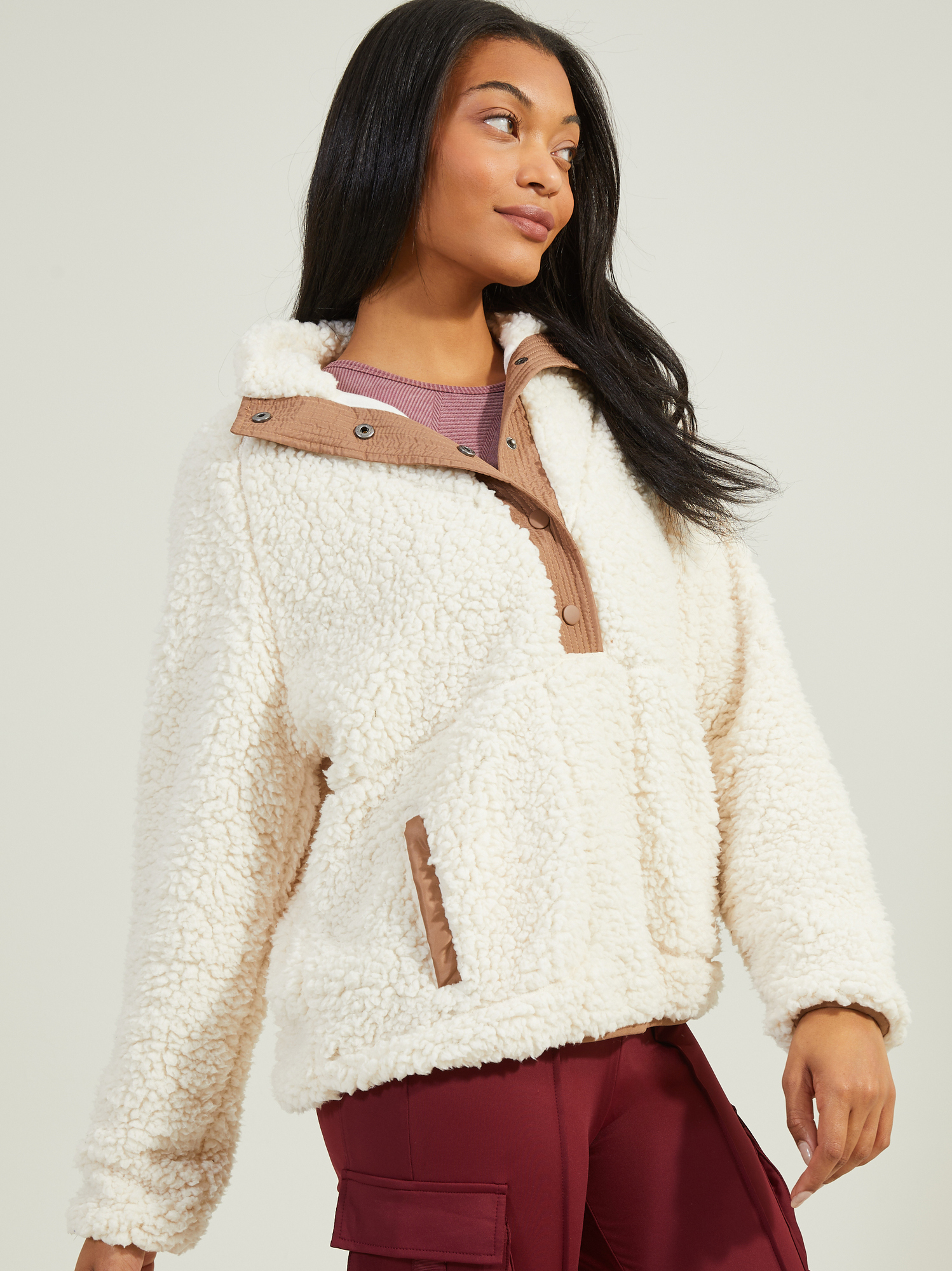 Forever 21 sherpa pullover 2025