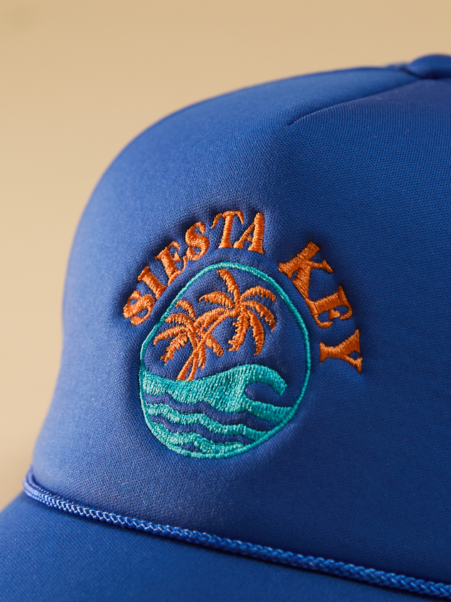 Siesta Key Trucker Hat Detail 2 - ARULA