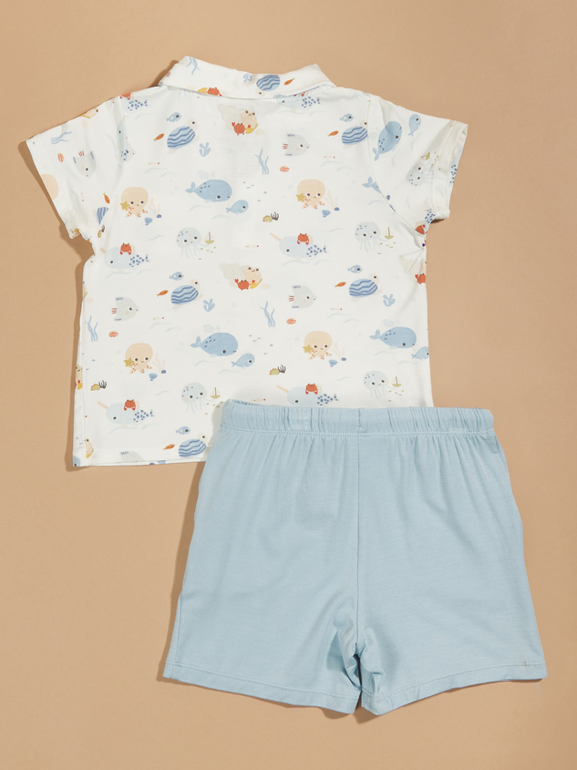 Ocean Adventures Polo Top and Shorts Set Detail 2 - ARULA