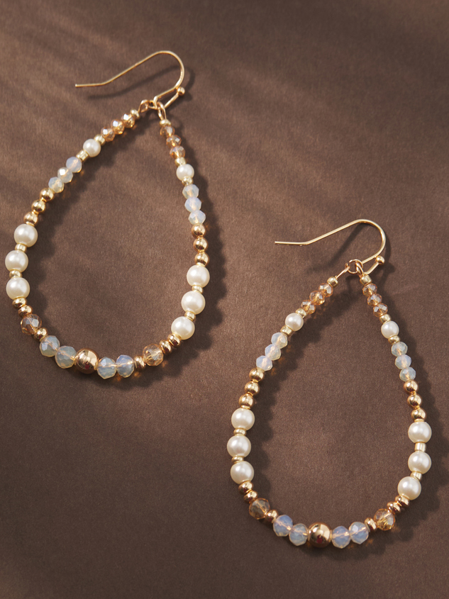 Beaded Teardrop Dangle Earring - ARULA