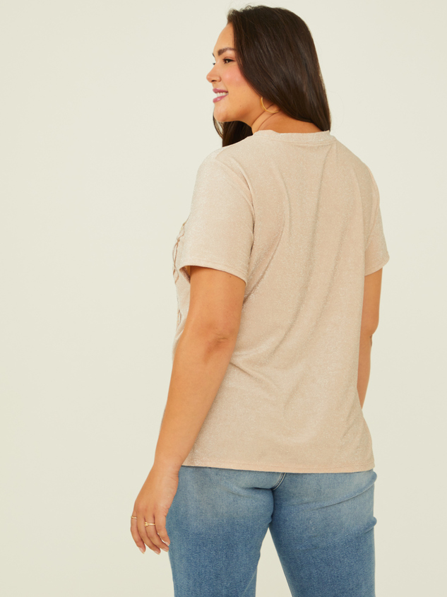 Nashville Floral Glitter Tee Detail 5 - ARULA