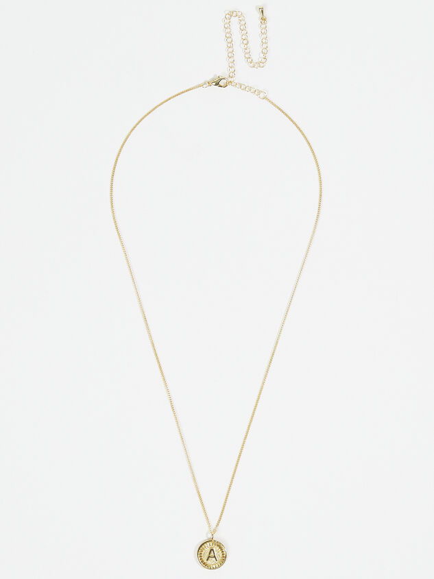 18k Gold Monogram Necklace - A Detail 2 - ARULA