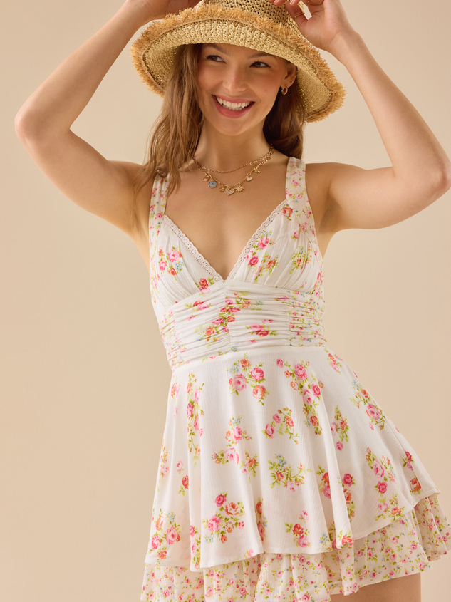Franklia Lace Up Romper Detail 2 - ARULA