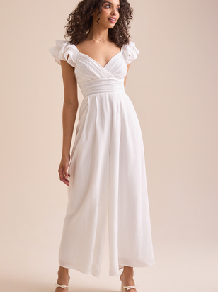 Monroe Flutter Sleeve Jumpsuit - ARULA