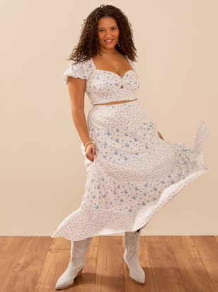 Maia Floral Midi Skirt - ARULA - 