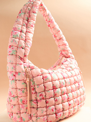 Proficient Floral Quilted Puffer Shoulder Bag - ARULA