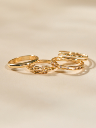 Twist Glitz Ring Set - ARULA