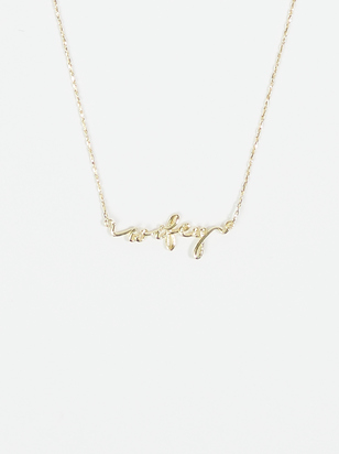 18k Gold Wifey Necklace - ARULA