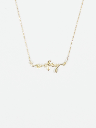 18k Gold Wifey Necklace - ARULA