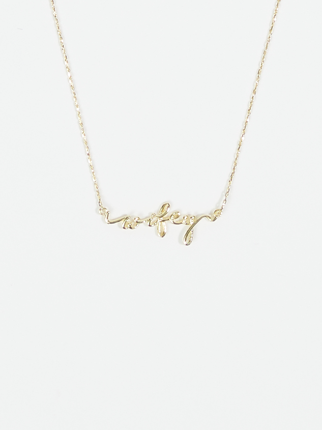 18k Gold Wifey Necklace - ARULA