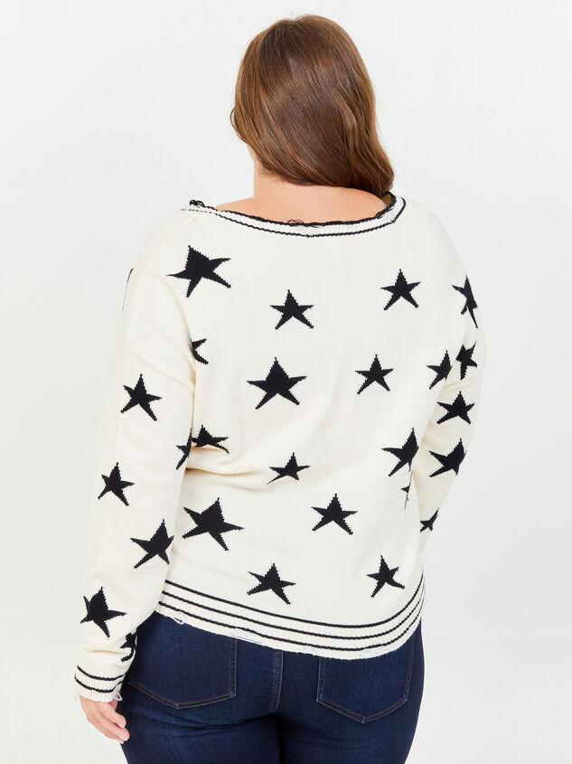 Star Varsity Sweater Detail 3 - ARULA
