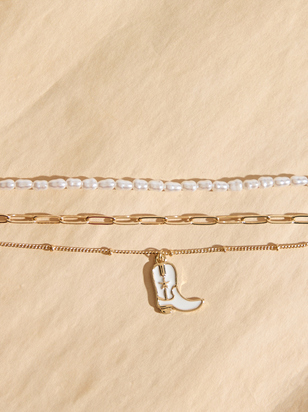 Cowboy Pearl Necklace - ARULA