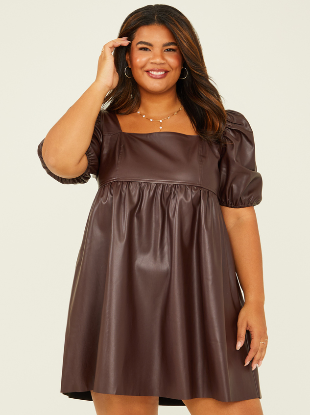 Inaya Vegan Leather Dress - ARULA