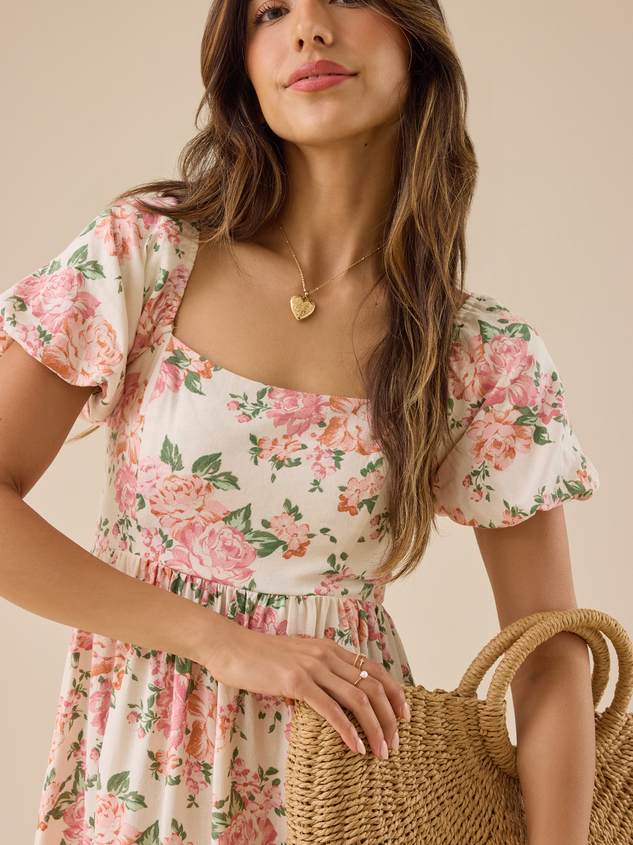 Cameron Floral Maxi Dress Detail 3 - ARULA