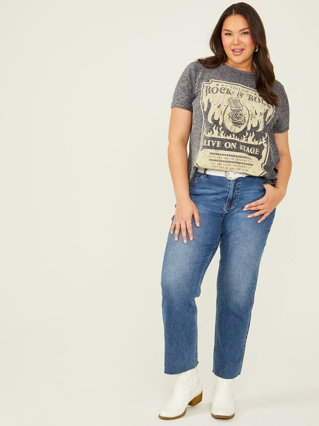 Rock and Roll Glitter Tee Detail 2 - ARULA