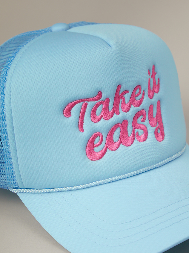 Take It Easy Trucker Hat Detail 3 - ARULA