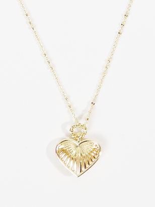 Shell Heart Charm Necklace - ARULA