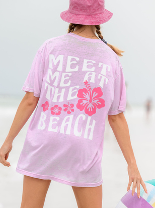 Meet Me At The Beach Graphic Tee - ARULA