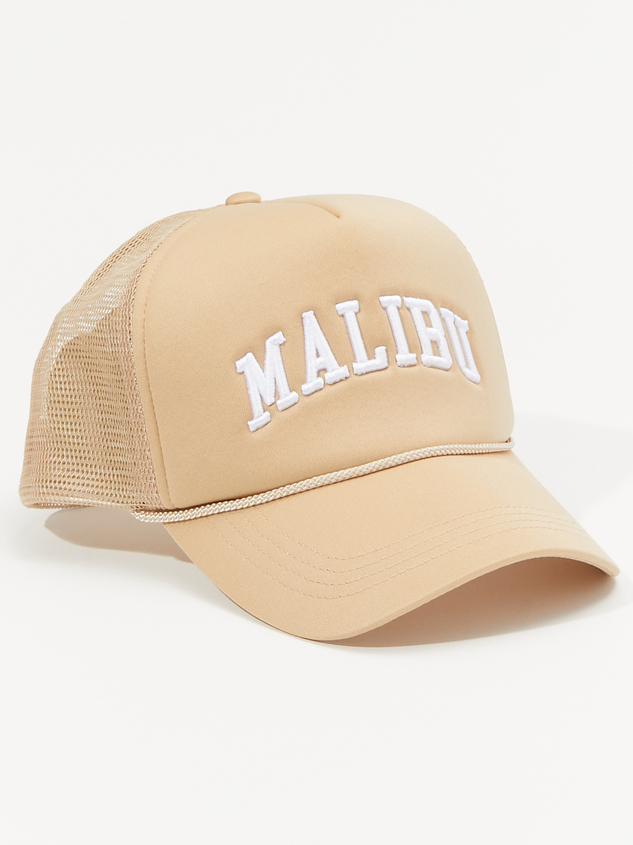 Malibu Trucker Hat Detail 2 - ARULA