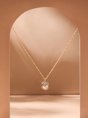 Freshwater Pearl Charm Necklace - ARULA - 