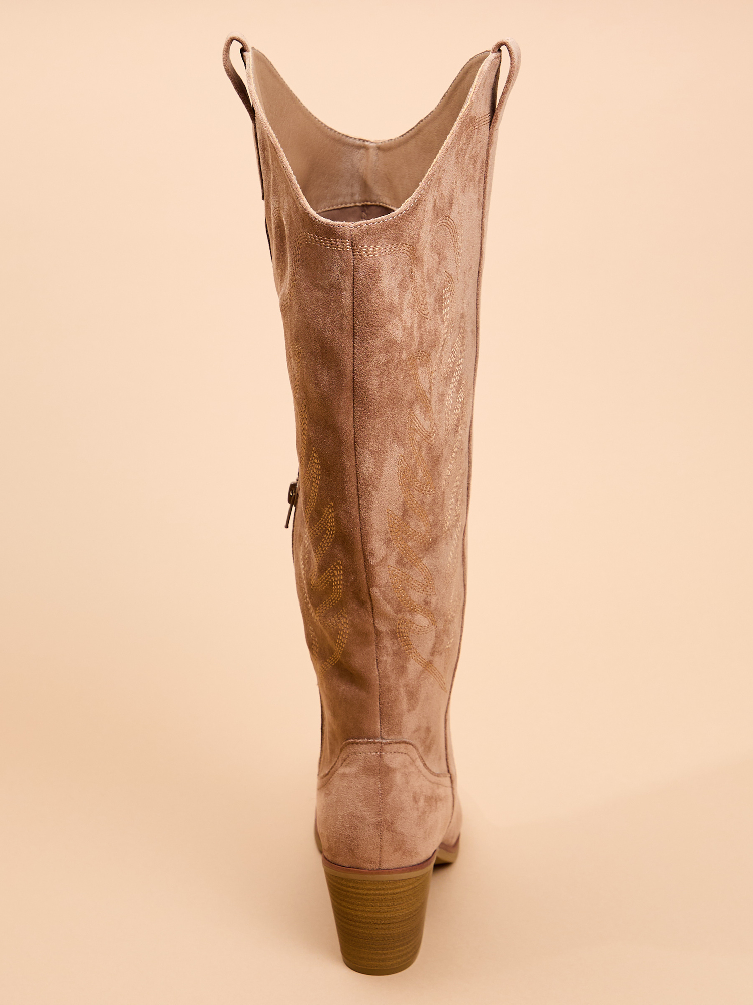 Taupe wide calf boots 2025