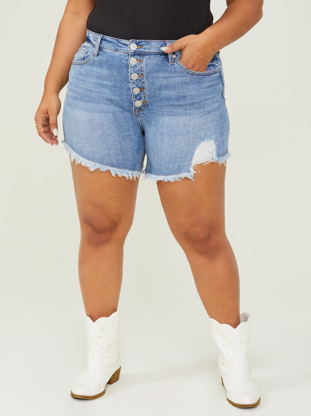 Dreamscape Denim Shorts Detail 3 - ARULA