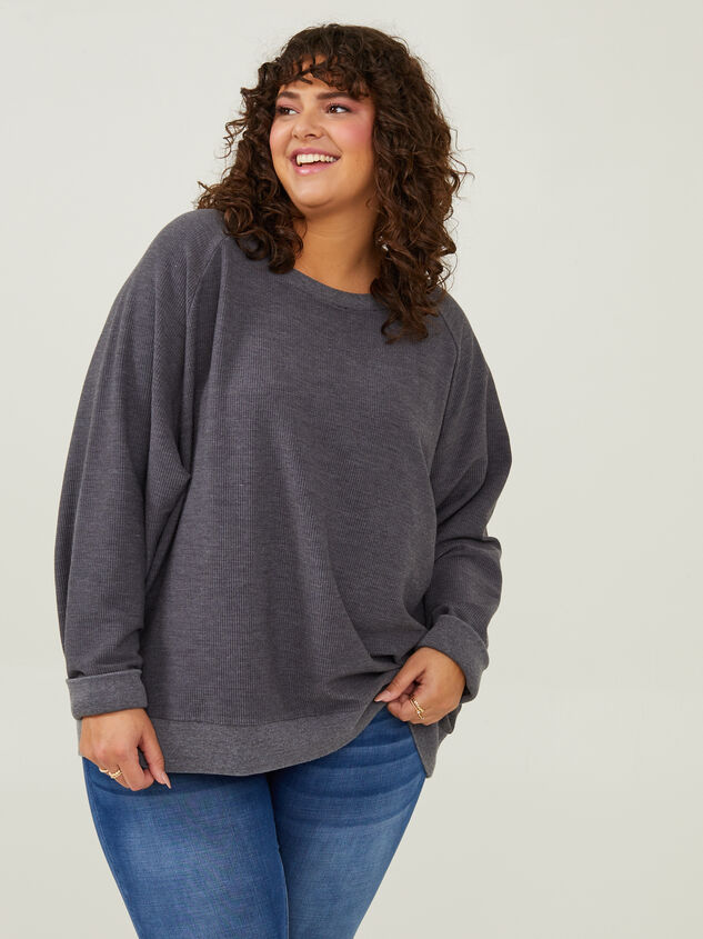 Rhode Ribbed Sweatshirt Detail 1 - ARULA